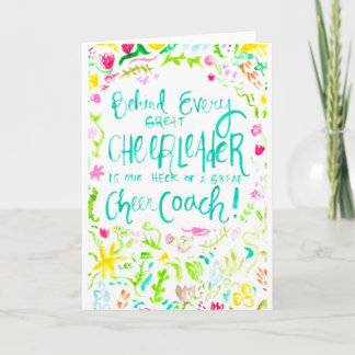 Carte Cheer Coach card for cheerleaders