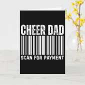 Carte Cheer Dad Scan For Payment Cheerleading  (Fleur jaune)
