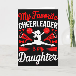 Carte Cheer Maman Papa Ma Pom-Pom Girl Préférée Est Ma F