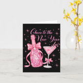 Carte Cheer To The New Year Happy New Year 2026 Countdow (Fleur jaune)