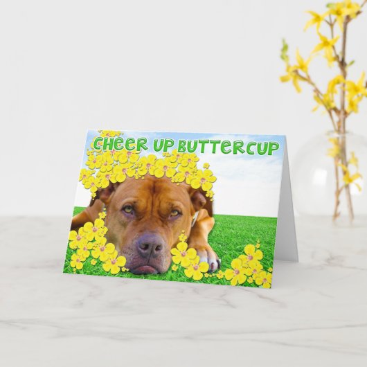 Carte Cheer up Buttercup ! (Fleur jaune)