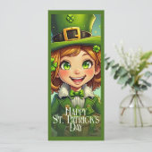 Carte Cheerful Leprechaun - Saint Patrick's Day Lucky Ch (Debout devant)
