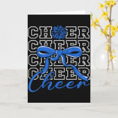 Carte Cheerleading Cheer Bleu Coquette Bow Cheerleader F (Fleur jaune)