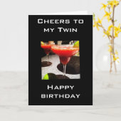 CARTE CHEERS À MON VIN À NOTRE ANNIVERSAIRE (Fleur jaune)