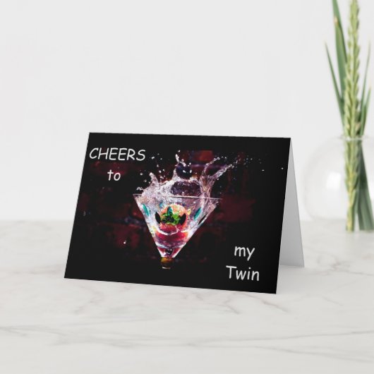 CARTE **CHEERS ET MOI VOUS TOAST** POUR VOTRE ANNIVERSAI (Devant)