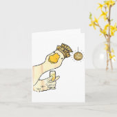 Carte Cheers Happy New Year 2026 Goose With Champagne Di (Fleur jaune)