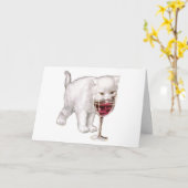 Carte Cheers Kitten (Fleur jaune)