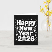 Carte Cheers To 2026 Happy New Year Party  (Fleur jaune)