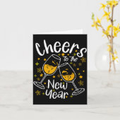 Carte Cheers To A New Year Eve Party Countdown Happy New (Fleur jaune)