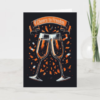 Carte Cheers to Freedom Divorce Party Celebration