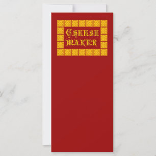 Carte Cheese Maker Cuisine Vintage Art