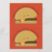 Carte Cheeseburger Cuttable pour enfants Saint-Val (Devant)