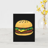 Carte Cheeseburger Emoticon Hamburger Fromer Bbq (Fleur jaune)