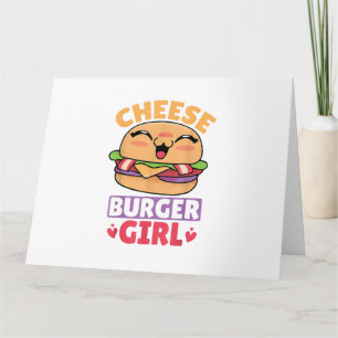 Carte Cheeseburger Girl, Hamburger Women et Cheeseburge