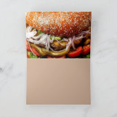 Carte cheeseburger principal d'hamburger de fête des (Intérieur)