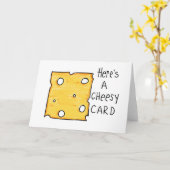 Carte Cheesy, Salutation au fromage amusant, Carte (Fleur jaune)
