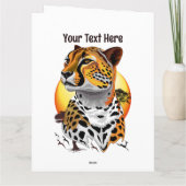 Carte Cheetah African Feline Wild Animal (Dos)
