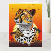 Carte Cheetah African Feline Wild Animal (Devant)