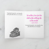 Carte Cheetah Cub rose + Maman Godmère Fête des mères (Intérieur)