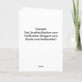 Carte Cheetah Greeting Card (Dos)