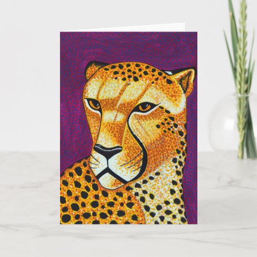 Carte Cheetah Greeting Card (Devant)