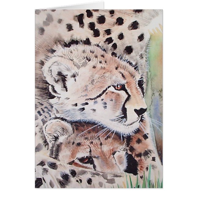 Carte Cheetah par Molly Harrison ~ Blank (Devant)