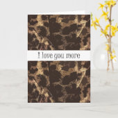 Carte Cheetah Print Je t'aime plus (Fleur jaune)
