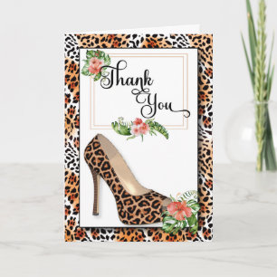 Carte Cheetah Print Merci tropical