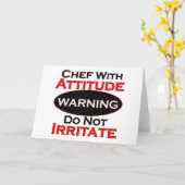 Carte Chef Avec Attitude (Fleur jaune)
