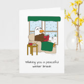 Carte Chef de file de scouts mascotte aigle Vacances d'h (Fleur jaune)