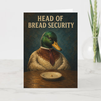 Carte Chef de la sécurité du pain - Canard colvert drôle