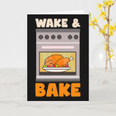 Carte Chef de Thanksgiving Wake Ke Design (Fleur jaune)