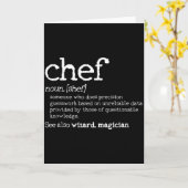 Carte Chef Definition - Funny Dictionary Cooking Gift Ta (Fleur jaune)