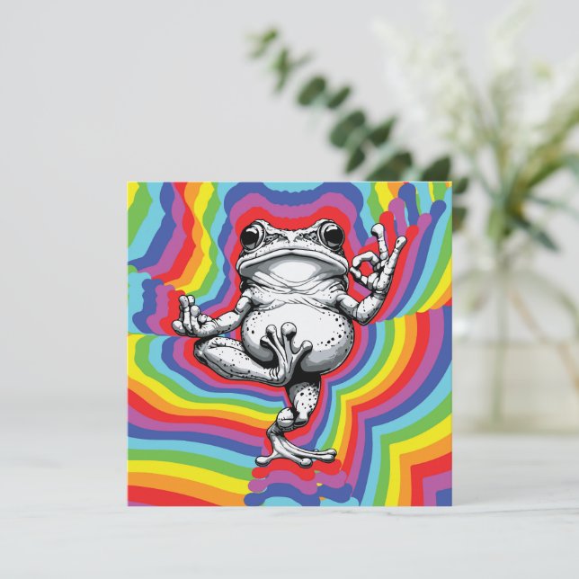 Carte Chef-d'œuvre de Grenouille Zen (Debout devant)