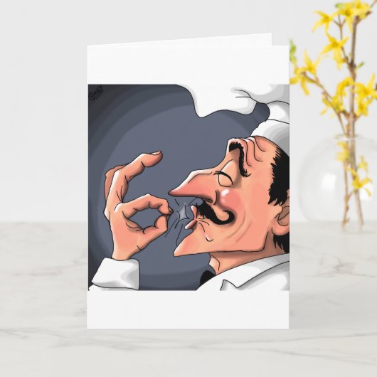 Carte Chef du 6e anniversaire (Fleur jaune)