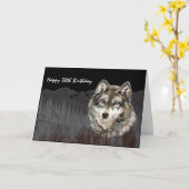 Carte Chef du pack Anniversaire Humour Loup animal (Fleur jaune)