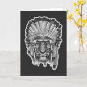 Carte Chef du tigre amérindien (Fleur jaune)