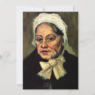 Carte Chef d'une vieille femme Casquette blanche par Vin