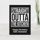 Carte Chef et cuisinier amusant Dire Bonne Anniversaire (Devant)