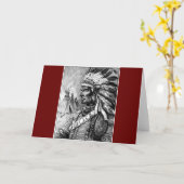 Carte Chef indien américain (Fleur jaune)