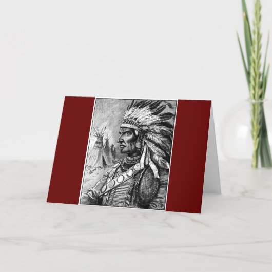 Carte Chef indien américain (Devant)