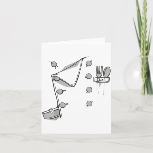 Carte Chef Jacket Chef Costume Cook Cooking Funny Chef G (Devant)