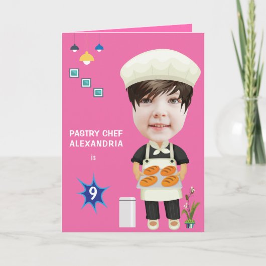 Carte Chef pâtissier 🎂 Tête dans le trou le plus grand  (Devant)