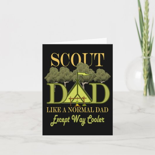 Carte Chef scout de camping de scoutisme pour hommes pèr (Devant)