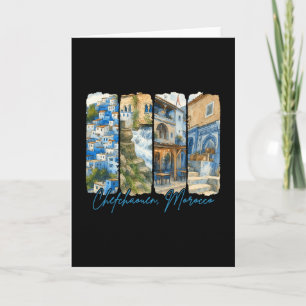 Carte Chefchaouen Maroc Voyage Voyageau Pinceau Souvenir