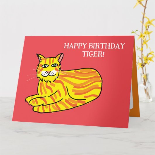 Carte Chefs roux gingembre chats table cheveux rouges an (Fleur jaune)