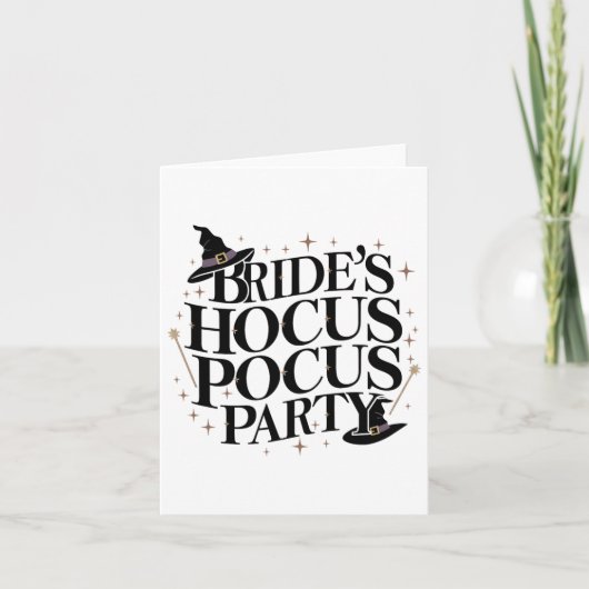Carte Chelorette du parti Hocus Pocus de la mariée Hallo (Devant)
