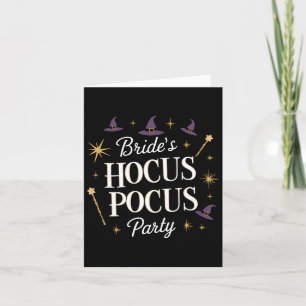 Carte Chelorette Halloween du parti Hocus Pocus de la ma