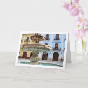 Carte Chelva Plaza Fountain Portrait, Valence, Espagne