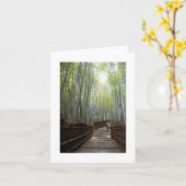 Carte Chemin à travers le Bambou - Sagano, Kyoto (Fleur jaune)